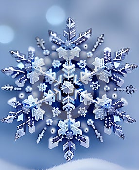 image of the a mesmerizing extreme closeup macro view of variety snowflake intricate patterns
