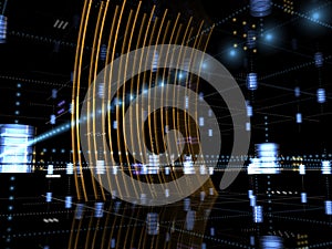 Image of Meta verse and technology.