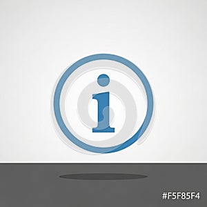 The image is minimalist emphasizing the concept of information or help