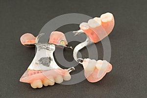 Large image of a modern arc denture with attachmens