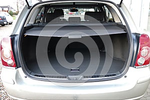 Image of modern clean empty car trunk.