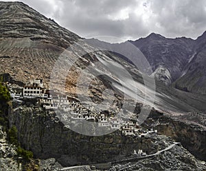 An image of a monastery in Leh city in Ladakh, India