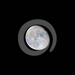 Image of the moon isolated over black background.