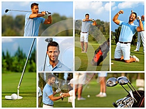 Image mosaic of golf