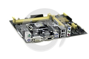 Image of a Motherboard mainboard computer Isolated on white ba