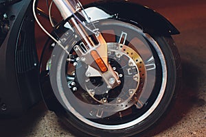 This is the image of a motorcycle brake disc, brake system.