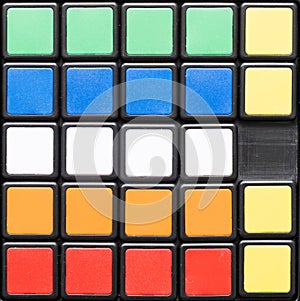 Image of a multicolored squares background, block pattern , square format