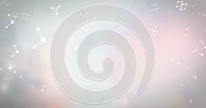 Image of multiple falling networks of connections on grey background