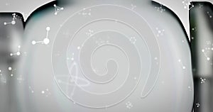 Image of multiple falling networks of connections on grey background