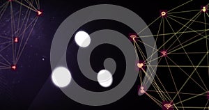 Image of network of connections on black background