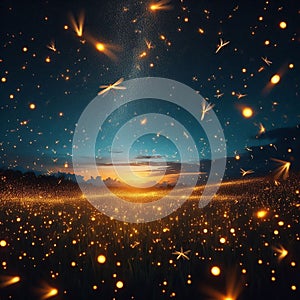 image of a night field