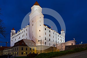 Image of night light of Bratislava Castle