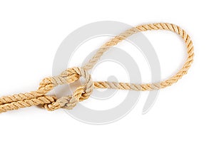 Image of noose on white background close up