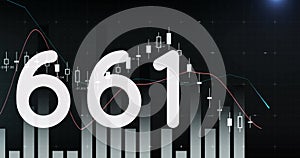 Image of numbers changing over statistics and data processing