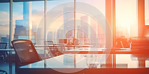 image of an office with blur effects