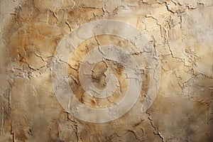 Image of Old cracked orange plaster wall. Texture for background usage