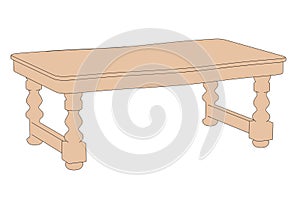 Image of old kitchen table