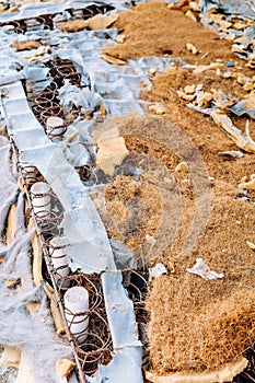 Image of Old rusty spring mattress