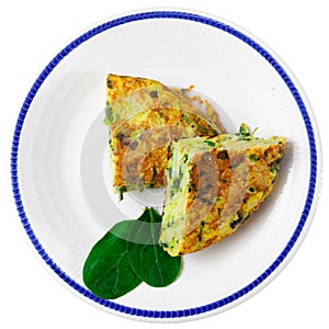 Image of Omelette with spinach photo