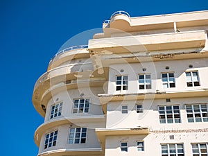 Image of the once famous Normandy Hotel abandonned in a state of ruin. San Juan, Puerto Rico