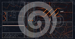 Image of online technology icons and digital data processing