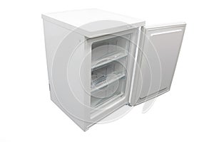 The image of open refrigerator
