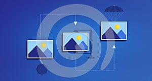 Image Optimization and Image Compression - Conceptual Illustration