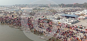 It is an image of Panora of Kumbh Mela in India