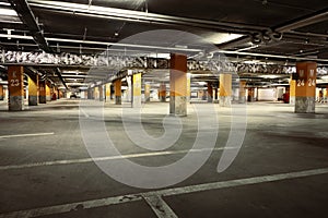 Image of parking garage underground interior