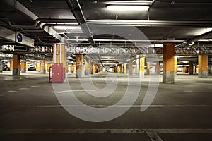 Image of parking garage underground interior