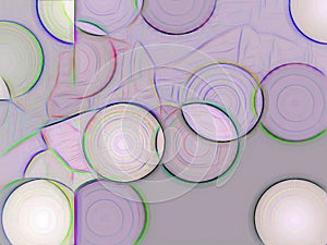 Wild Energetic Abstract Spheres Graphic Background in Violet