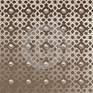 image pattern with modern Arab influence, over grey background