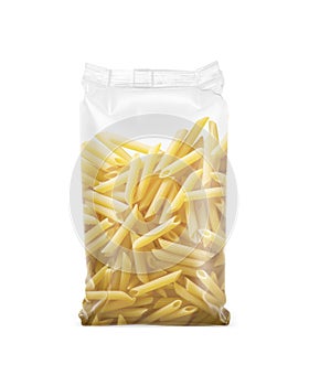 an image of a Penne Pasta Package isolated on a white background