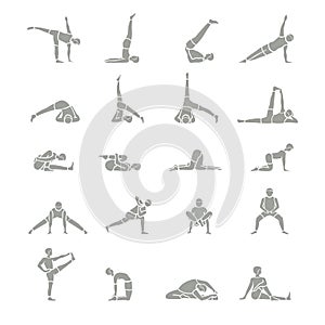 Image of people performing yoga poses