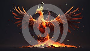 The image of a phoenix rising from the ashes, embodying the ability to bounce back and overcome setbacks with mental