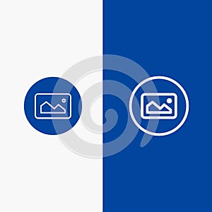 Image, Photo, Basic, Ui Line and Glyph Solid icon Blue banner Line and Glyph Solid icon Blue banner