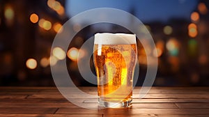 Image of a Pint of Beer in a Modern Bar