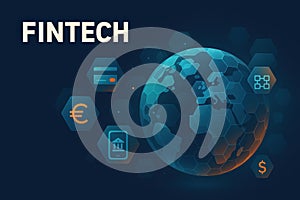 Fintech Global Transformation Visualized for Magazine Cover