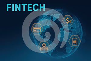 Fintech Global Transformation Visualized for Magazine Cover