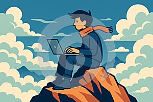 Bright Summit Laptop Work