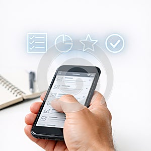 Task Completion and Performance Tracking Mobile Interface