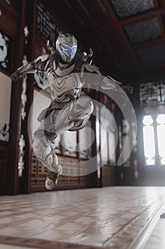 The Kung fu robot , AI Generative