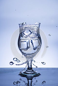 The image of pouring drinking water, into a glass, Danger or imminent danger concept