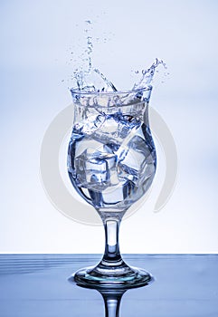 The image of pouring drinking water, into a glass, Danger or imminent danger concept