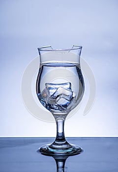 The image of pouring drinking water, into a glass, Danger or imminent danger concept