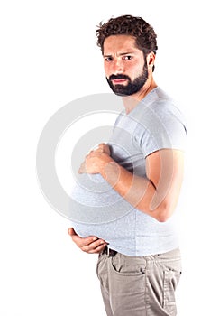 Image of pregnant man isolated