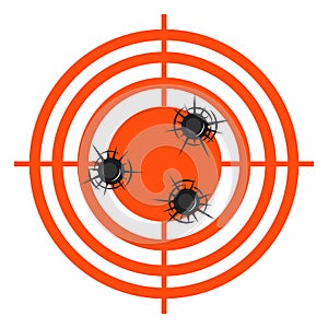 Accurate hits in a target vector illustration.