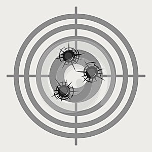 Accurate hits in a target vector illustration.