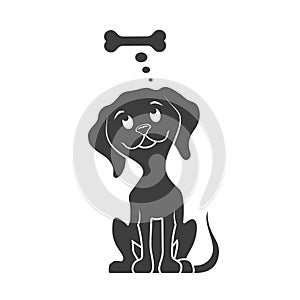 Dog dreams of a bone.