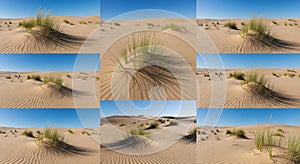 Abstract Desert Sand Pattern CollageBackground